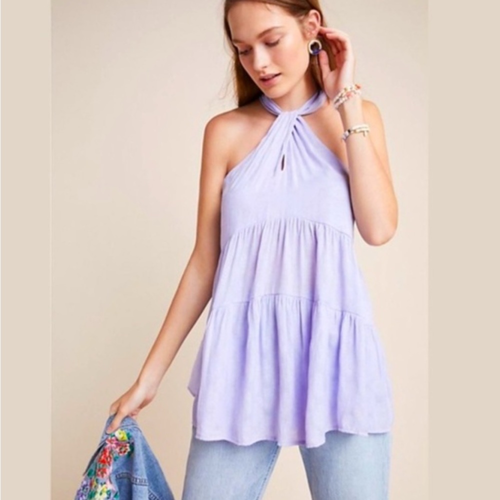 ANTHROPOLOGIE Lavinia Halter Blouse - XS